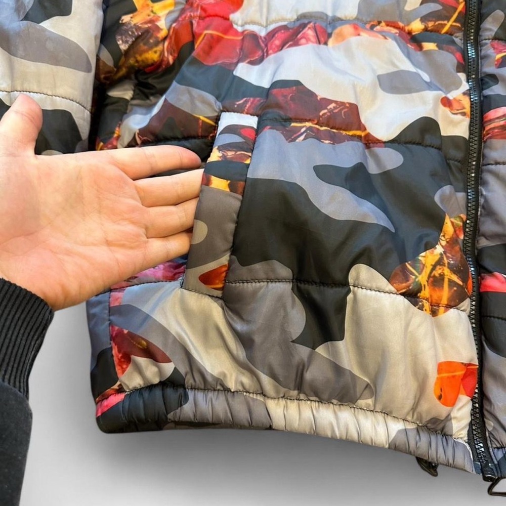 Artistix Men’s Camouflage Short Puffer Jacket ptp 27 - Picture 3 of 9